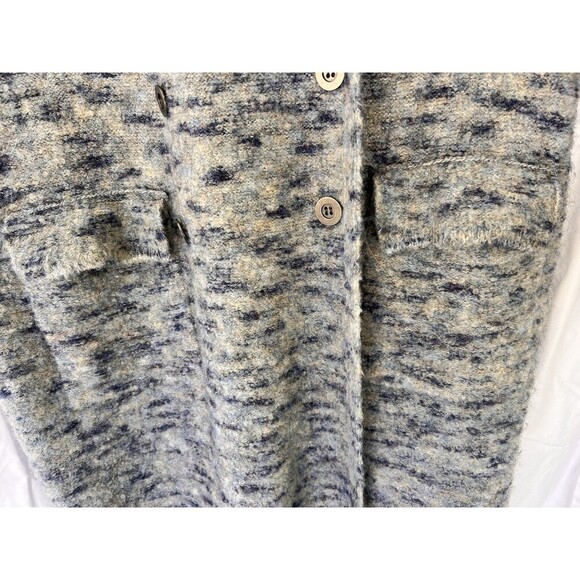 Anthropologie Pilcro Duster Cardigan Sweater Maxi Double Breasted Blue Large - Picture 8 of 16